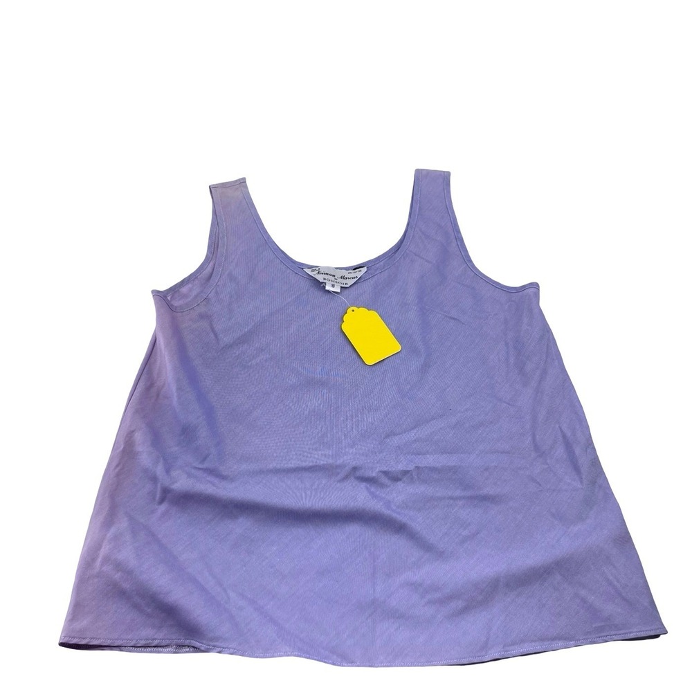 Neiman Marcus Women's Tank Top Scoop Neck Purple Cotton Vintage S